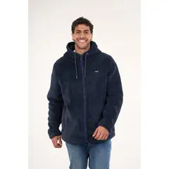 POLEMIC - Poleron Bonded Shaggy con gorro 8701