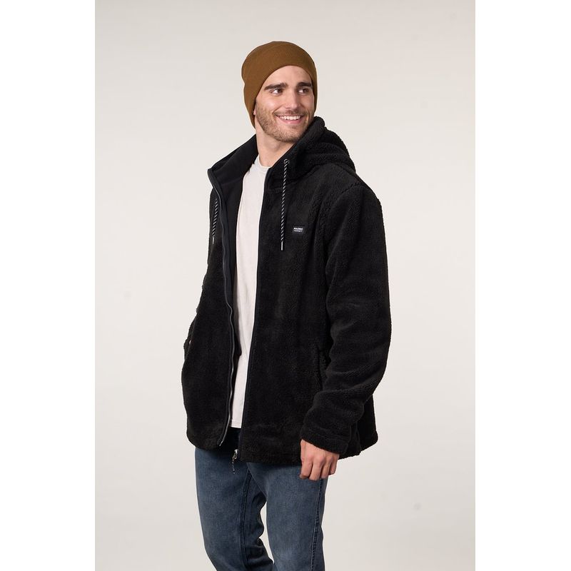 POLEMIC - Poleron Bonded Shaggy con gorro 8701 Polemic