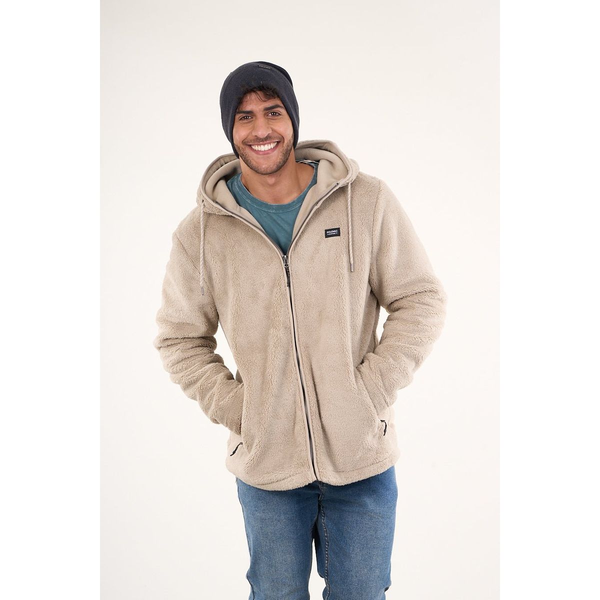 POLEMIC - Poleron Bonded Shaggy con gorro Classic 8701 Polemic