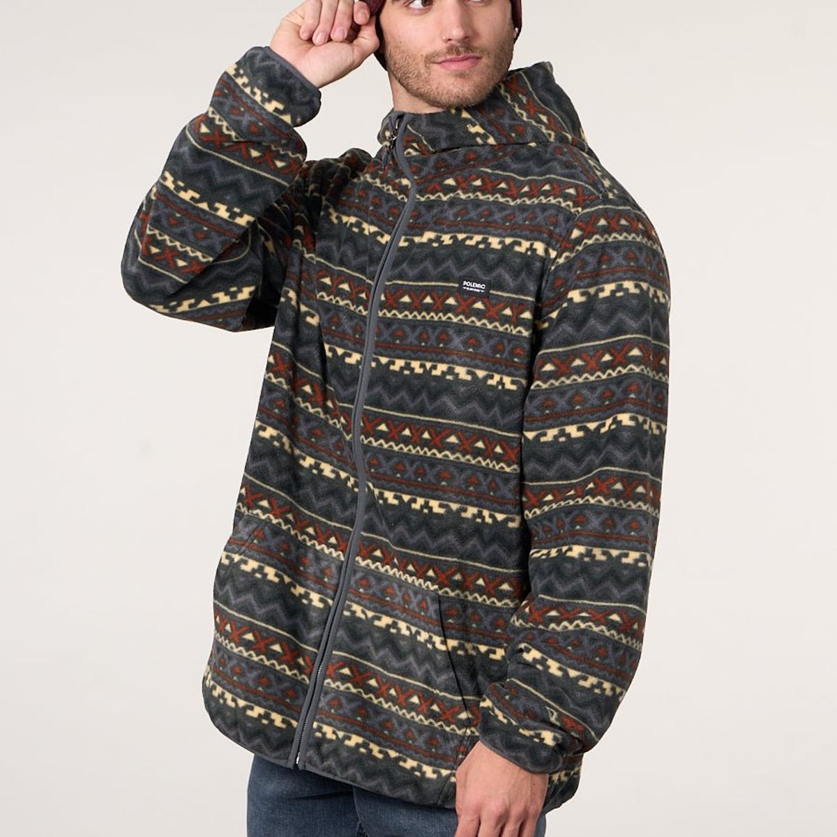 POLEMIC - Poleron Micropolar cierre y gorro 8709 Polemic