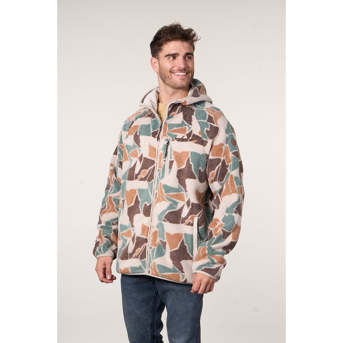 POLEMIC - Poleron Mini sherpa full cierre y gorro 8712 Polemic.