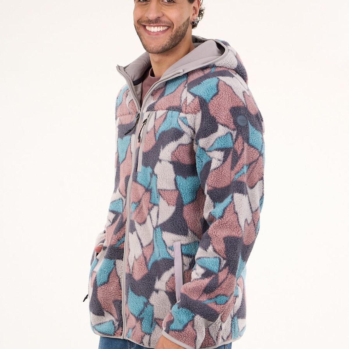 POLEMIC - Poleron Mini sherpa full cierre y gorro 8712 Polemic.