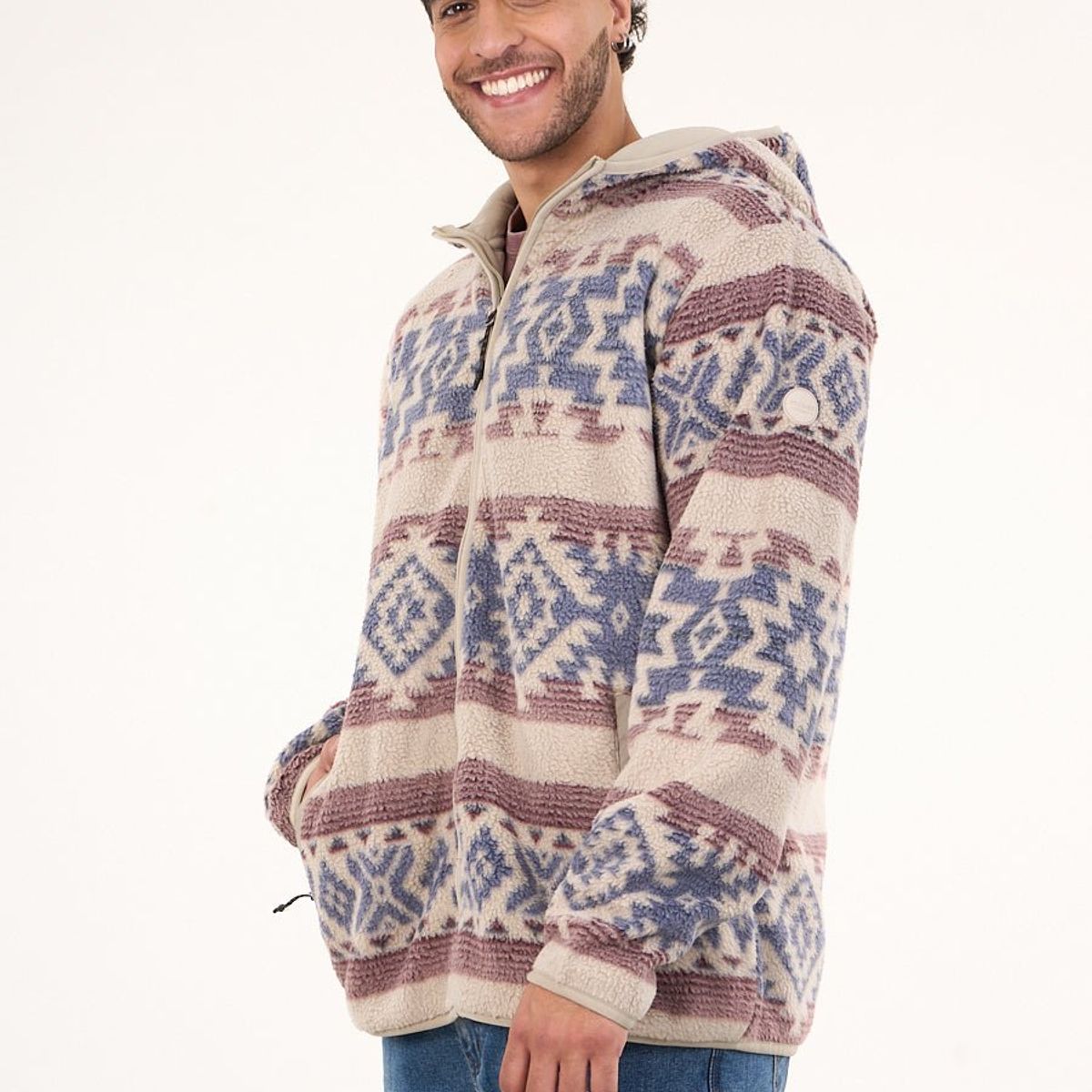 POLEMIC - Poleron Mini sherpa full cierre y gorro 8713 Polemic