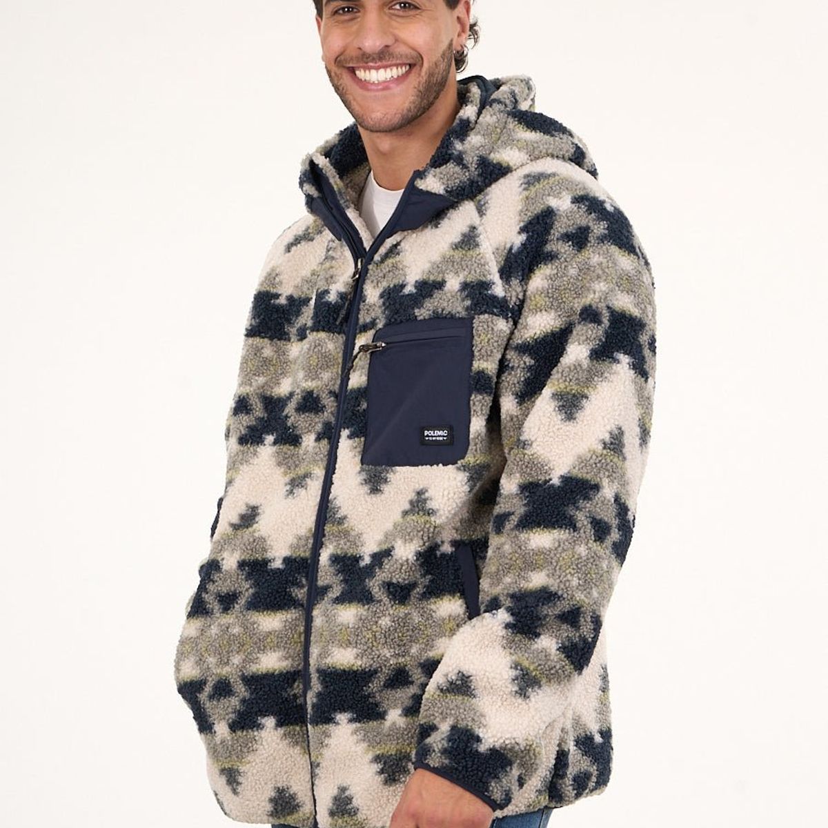 POLEMIC - Poleron Polar Sherpa Bonded con cierre Print 8718 Polemic