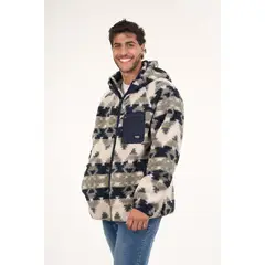 POLEMIC - Poleron Polar Sherpa Bonded con cierre Print 8718