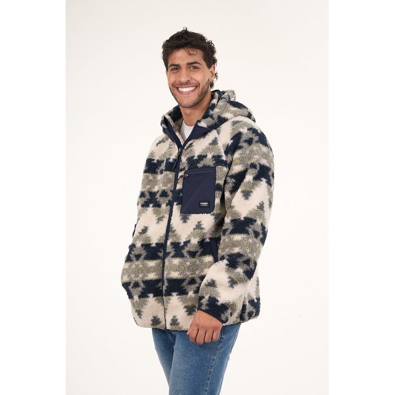 POLEMIC - Poleron Polar Sherpa Bonded con cierre Print 8718 Polemic