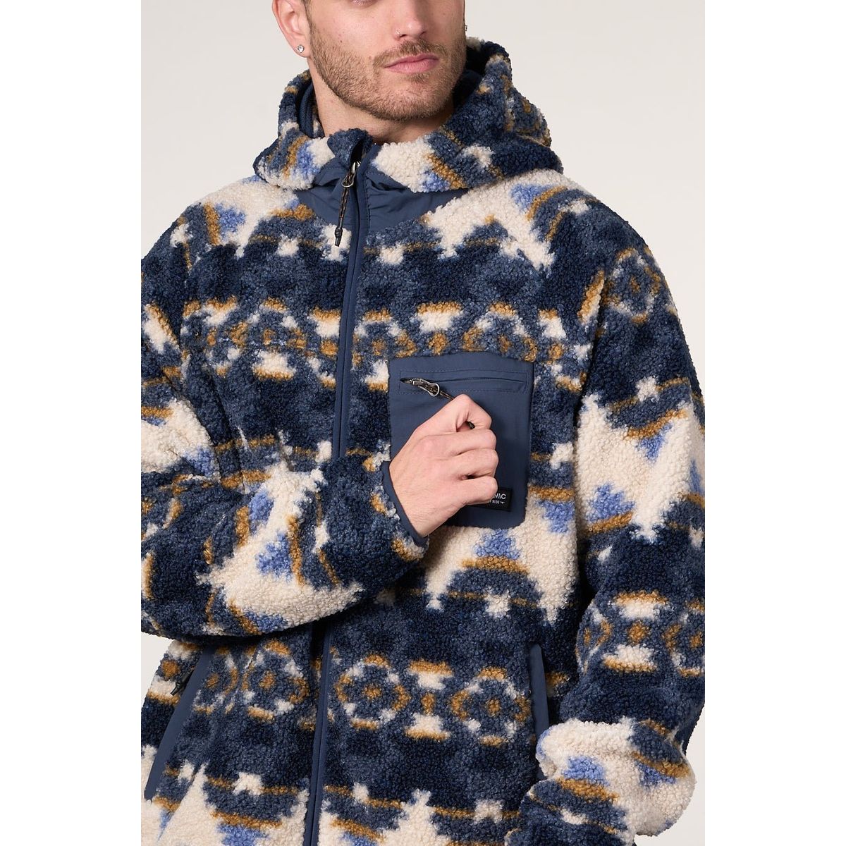 POLEMIC - Poleron Polar Sherpa Bonded con cierre Print 8718 Polemic
