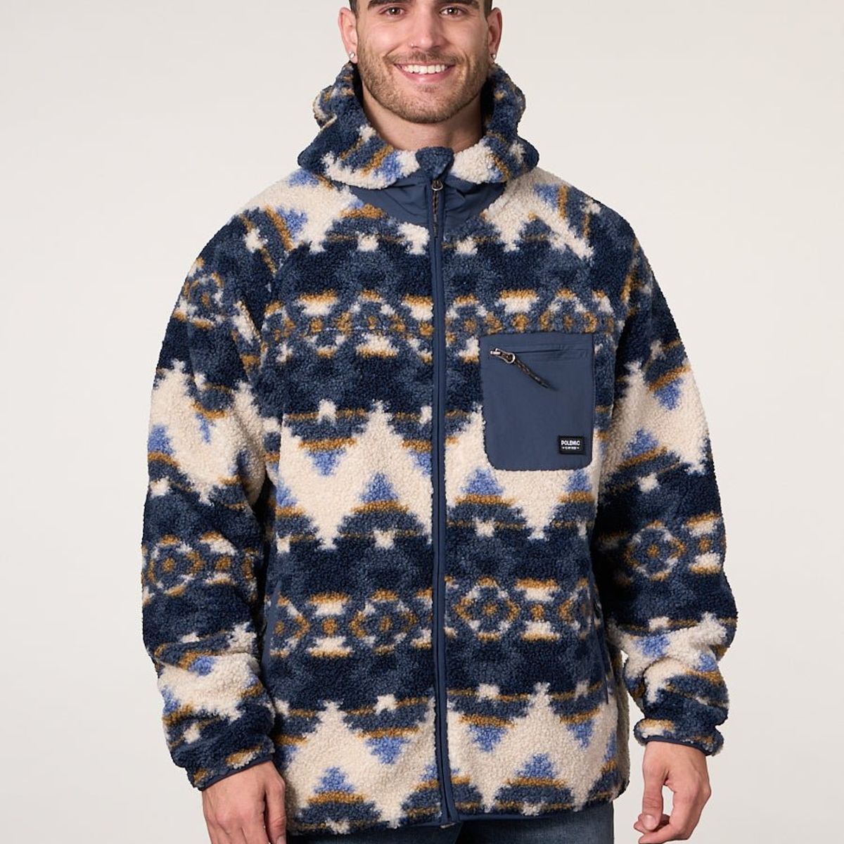 POLEMIC - Poleron Polar Sherpa Bonded con cierre Print 8718 Polemic
