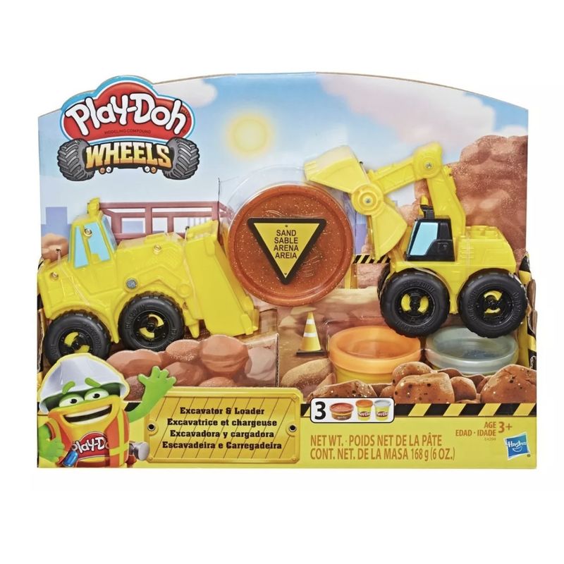 PLAY DOH - Play Doh Wheels Excavadora Y Cargadora + 3 Masas