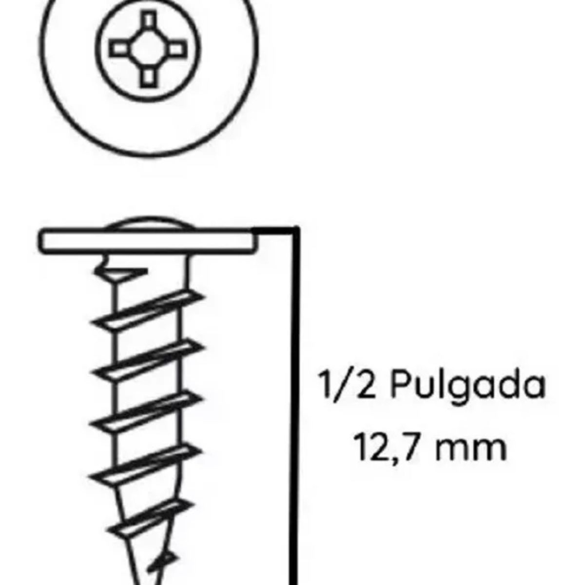 GENERICO - Tornillo Cabeza De  Lenteja 8 X 1/2 Punta Fina 5000 Unidades