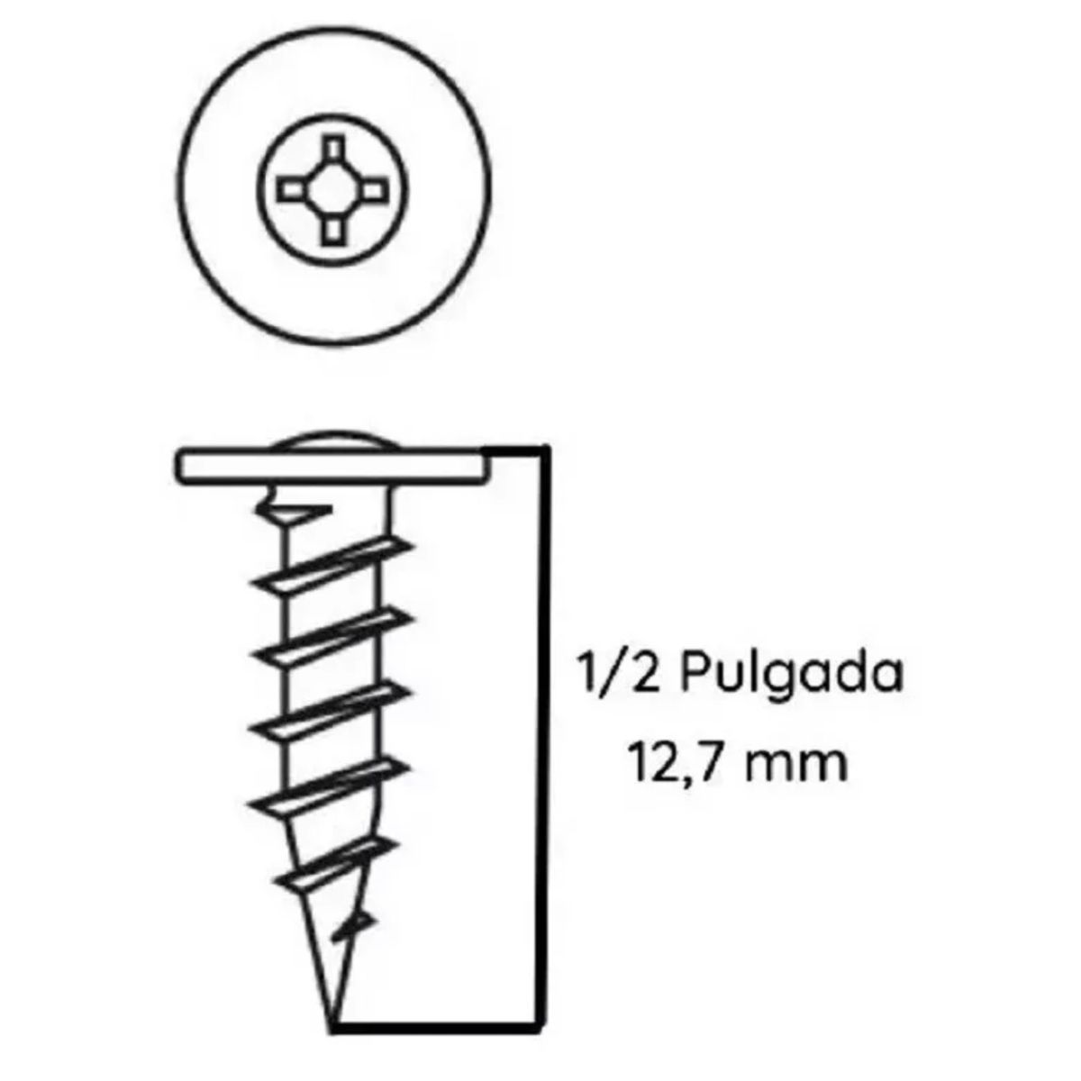 GENERICO - Tornillo Cabeza De  Lenteja 8 X 1/2 Punta Fina 5000 Unidades