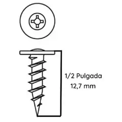 GENERICO - Tornillo Cabeza De Lenteja 8 X 1/2 Punta Fina 5000 Unidades
