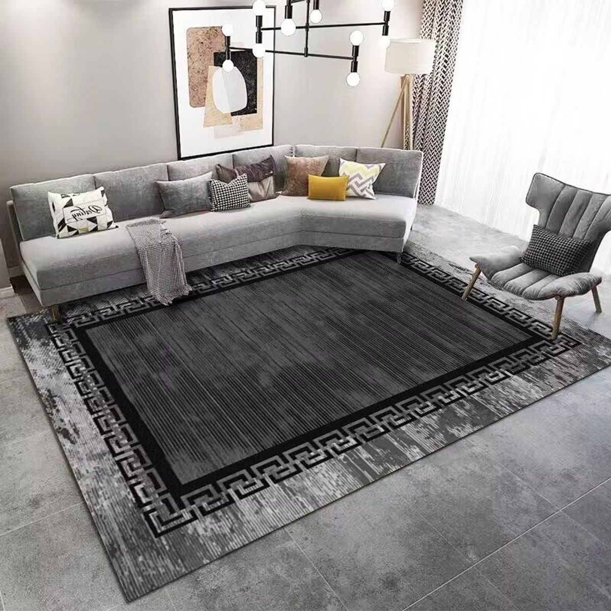 GENERICO - ALFOMBRA PARA LIVING ANTIDESLIZANTE CON DISEÑOS TRIDIMENCIONALES