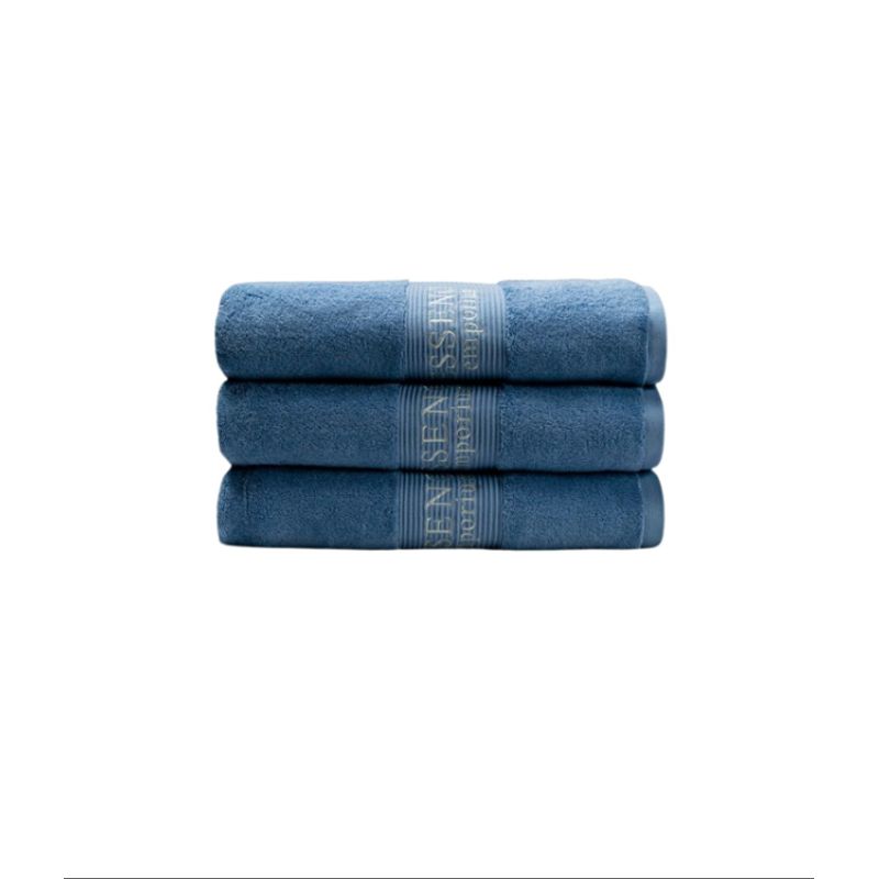 ESSENCE EMPORIUM - Set 3 Toallas 100x160 cm 100% Algodón Egipcio Celeste.