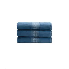 ESSENCE EMPORIUM - Set 3 Toallas 100x160 cm 100% Algodón Egipcio Celeste.