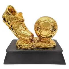 GENERICO - Trofeo resina botín / balón - 15 cm - 3793