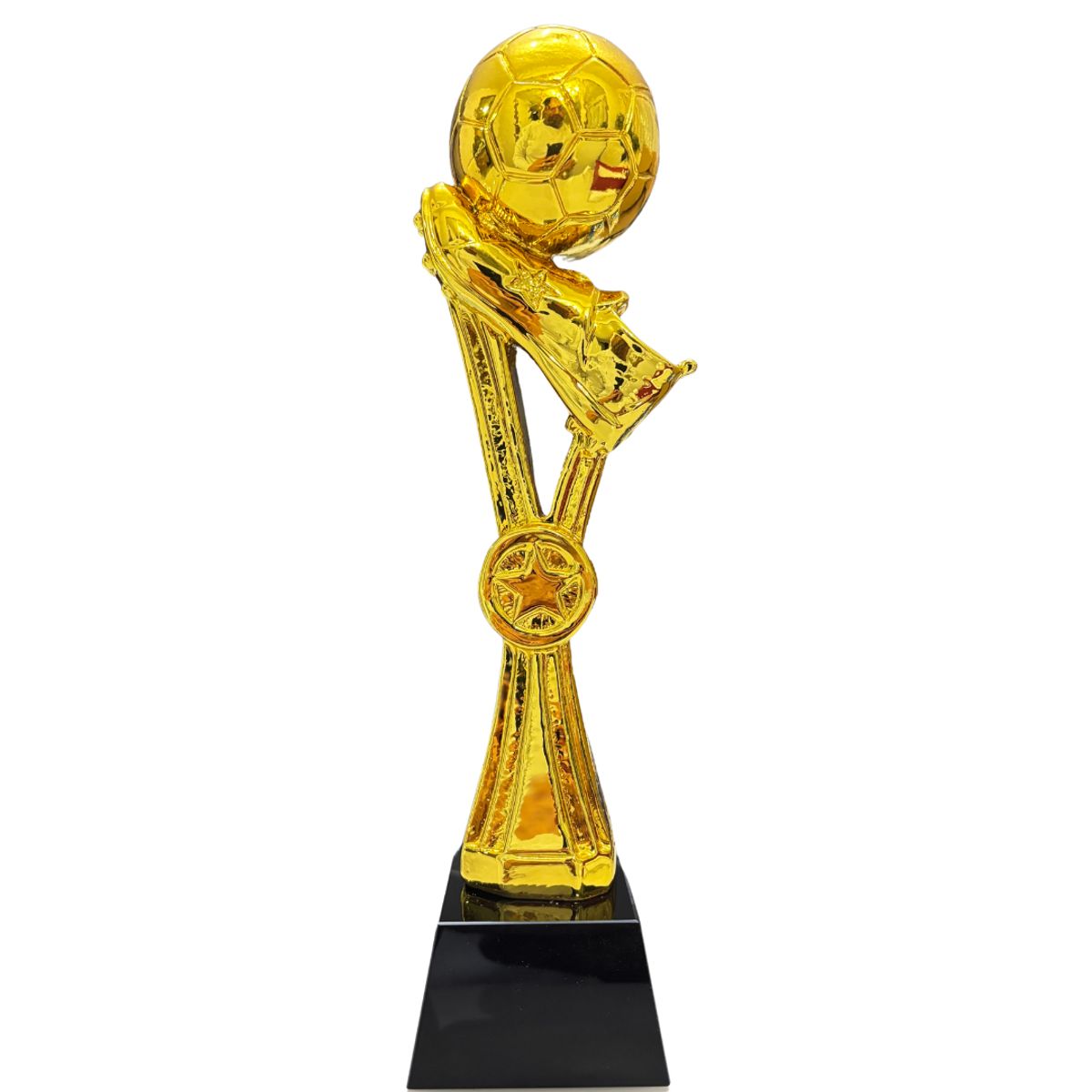 GENERICO - Trofeo resina botín / balón - 28 cm - FN055