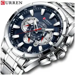 STARTECHOFFICE - Reloj Hombre Curren Acero Inoxidable Cuarzo Cronógrafo Diseño Elegante