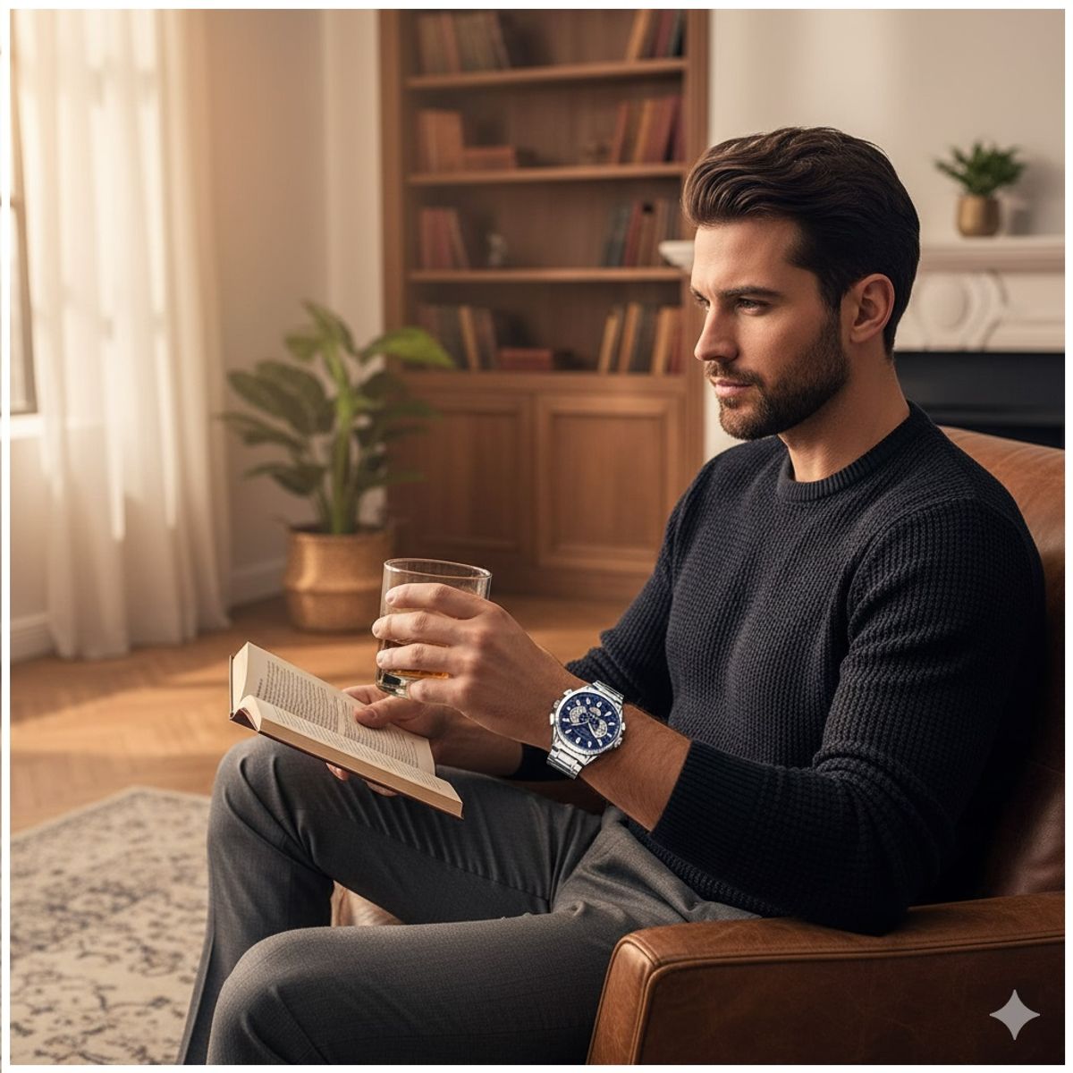 STARTECHOFFICE - Reloj Hombre Curren Acero Inoxidable Cuarzo Cronógrafo Diseño Elegante Resistencia al agua