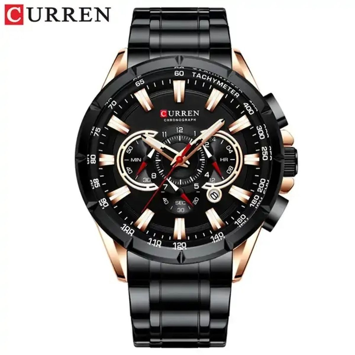 STARTECHOFFICE - Reloj Hombre Curren Acero Inoxidable Cuarzo Cronógrafo Cristal Resistencia al agua