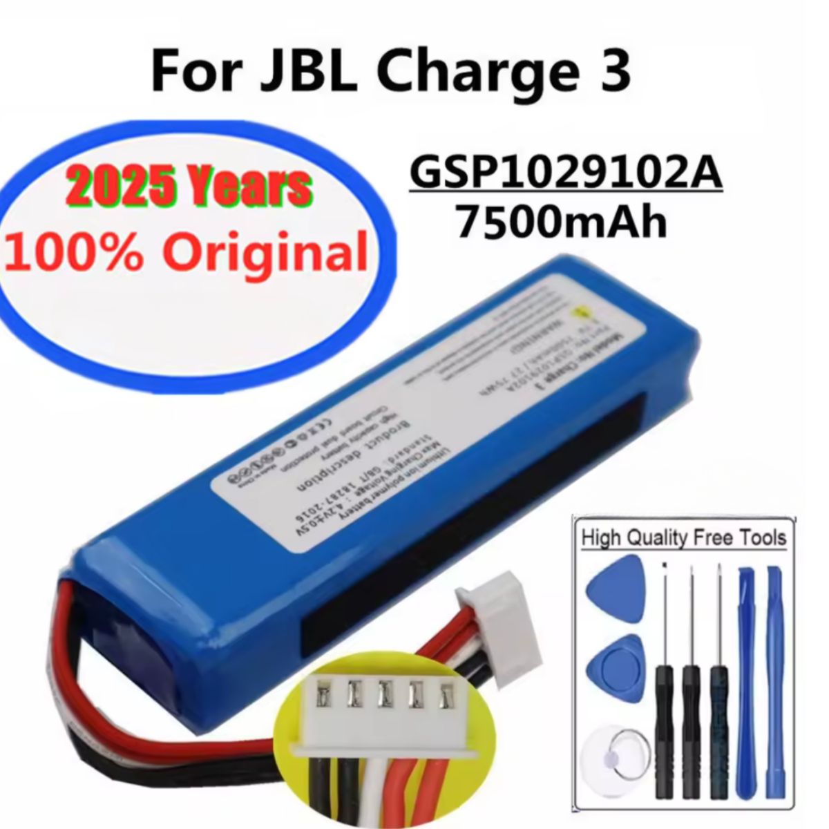 GENERICO - Bateria De Reemplazo Para JBL Charge 3 + kit de herramienta