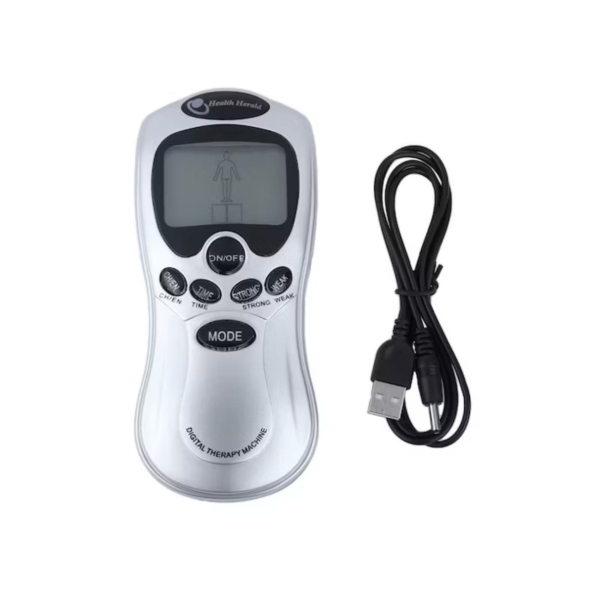 GENERICO - Electroestimulador Electrofisico 4 Parches Adhesivos Masajes Terapias