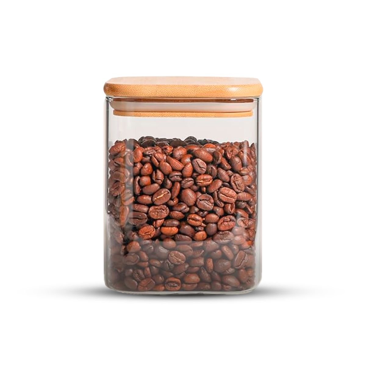 GENERICO - Frasco Contenedor Tarro Hermético Vidrio Tapa Bambú 800ml