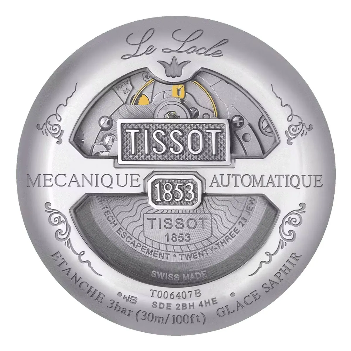 TISSOT - Reloj Tissot Le Locle Powermatic 80 Negro