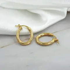 ELLA JOYAS - Aro Argolla Roma Oro 18k