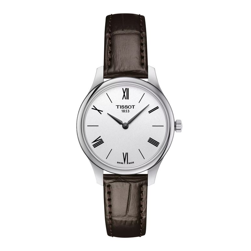TISSOT - Reloj Tissot Tradition Lady Cuero Café