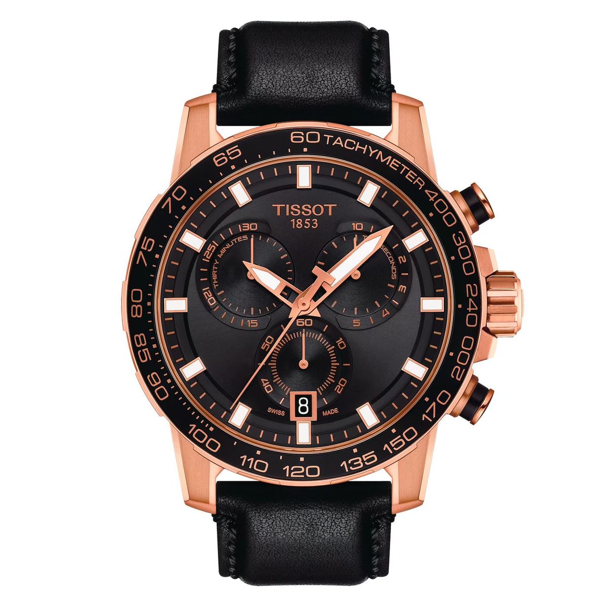 TISSOT - Reloj Tissot Supersport Chrono Negro Oro Rosa