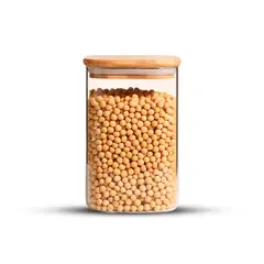 GENERICO - Frasco Contenedor Tarro Hermético Vidrio Tapa Bambú 1000ml