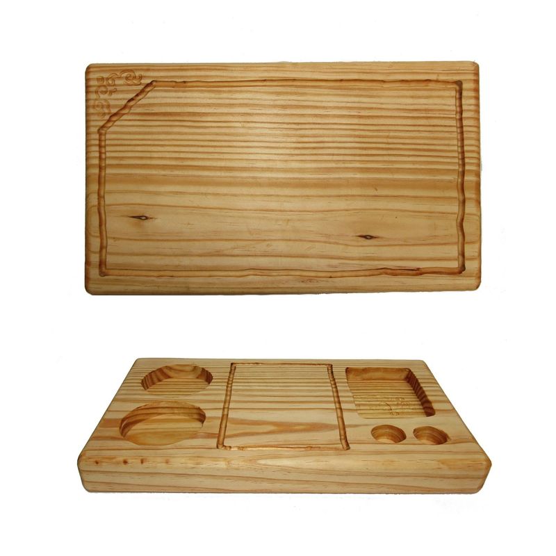 GENERICO - Tabla Picar / Coctel Madera 2 Pulgadas. Doble Funcion