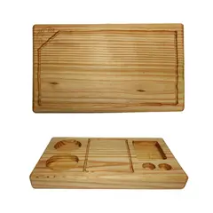 GENERICO - Tabla Picar / Coctel Madera 2 Pulgadas. Doble Funcion