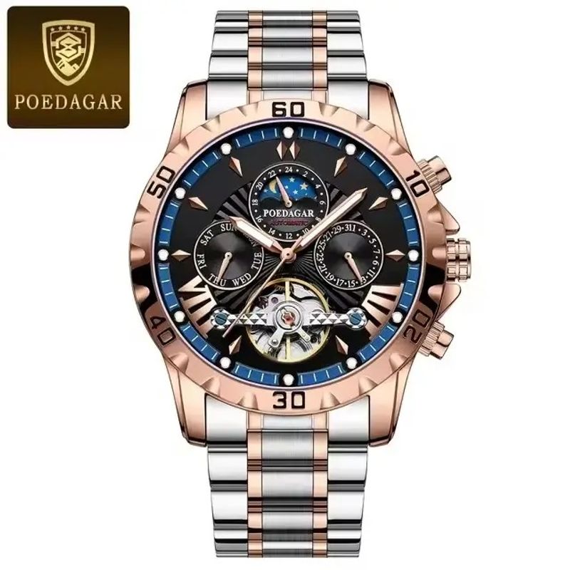 STARTECHOFFICE - Reloj Automático de Lujo para Hombre Mecánico Impermeable 3ATM