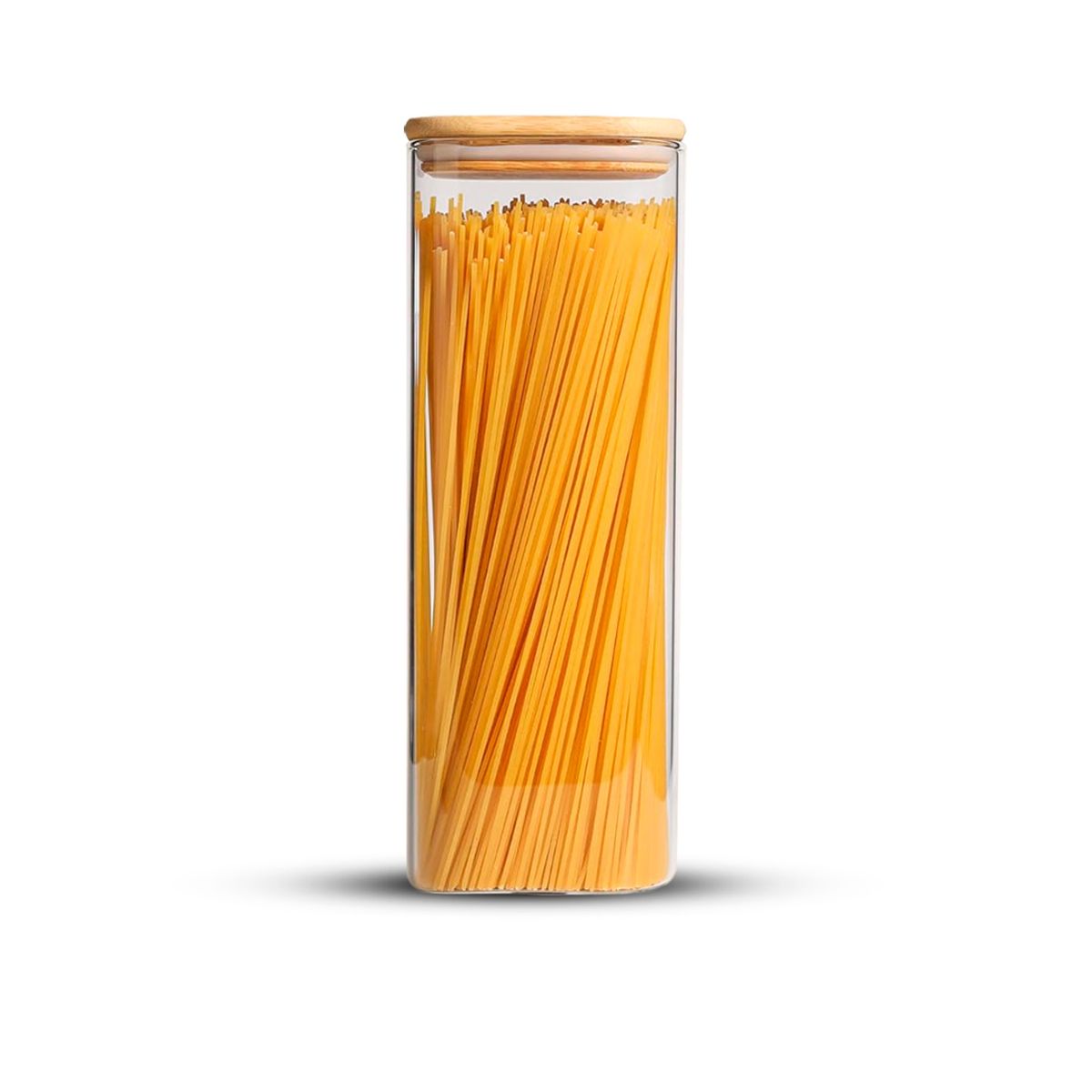 GENERICO - Frasco Contenedor Tarro Hermético Vidrio Tapa Bambú 2250ml