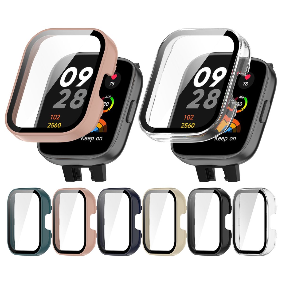 GENERICO - Protector 360° Con Vidrio Templado Para Redmi Watch 3