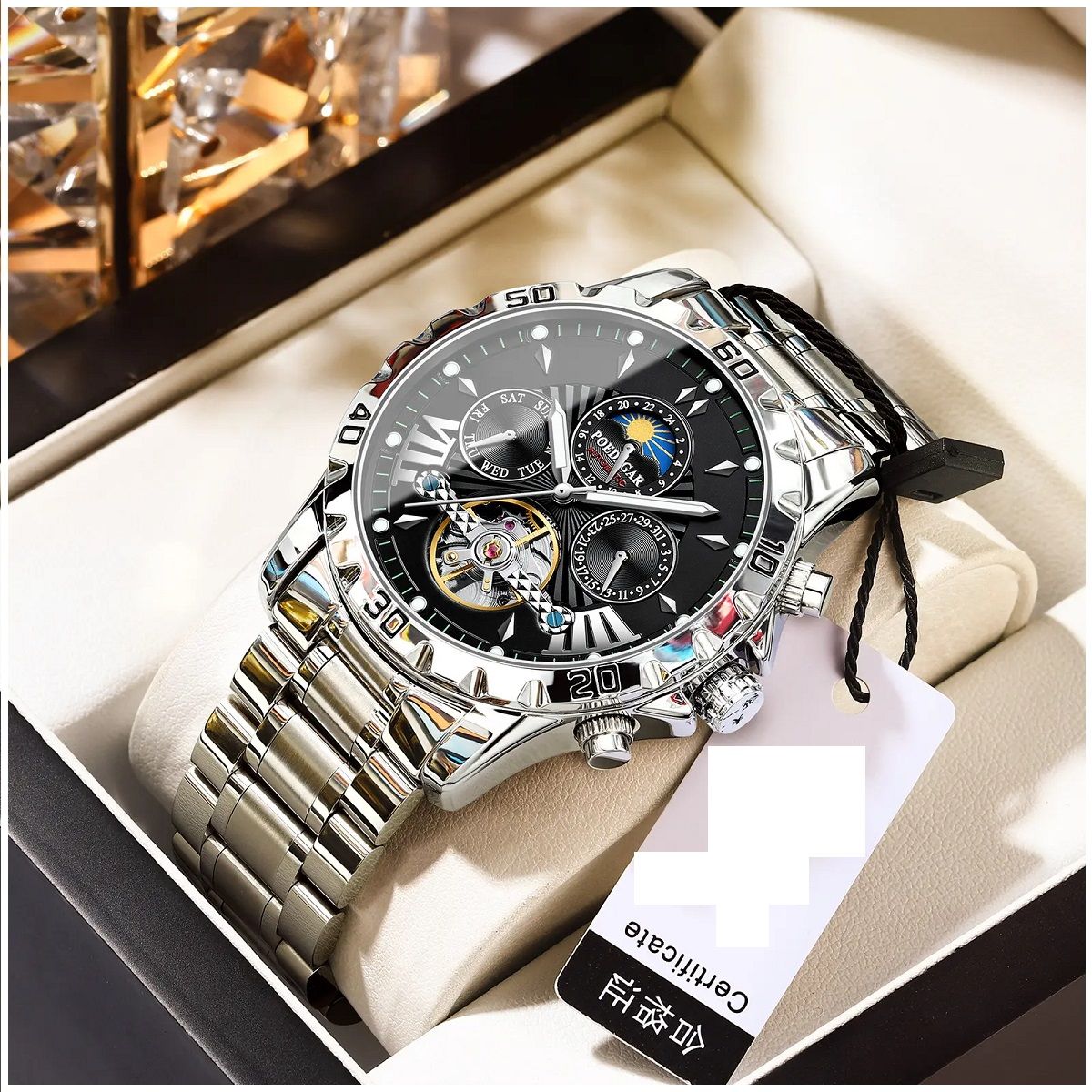 STARTECHOFFICE - Reloj Automático Mecánico para Hombre De Lujo Impermeable Resistencia al agua