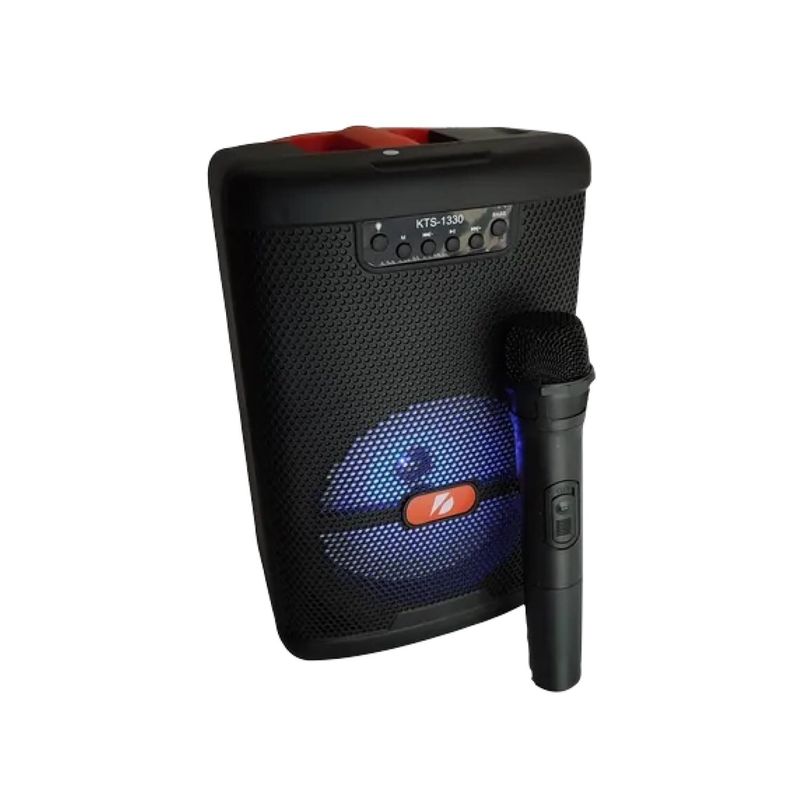 GENERICO - Parlante Karaoke Bluetooth  USB AUX 6.5" Negro