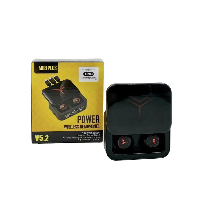 GENERICO - Audifonos Bluetooth Recargables TWS LED In Ear Manos Libres Negro