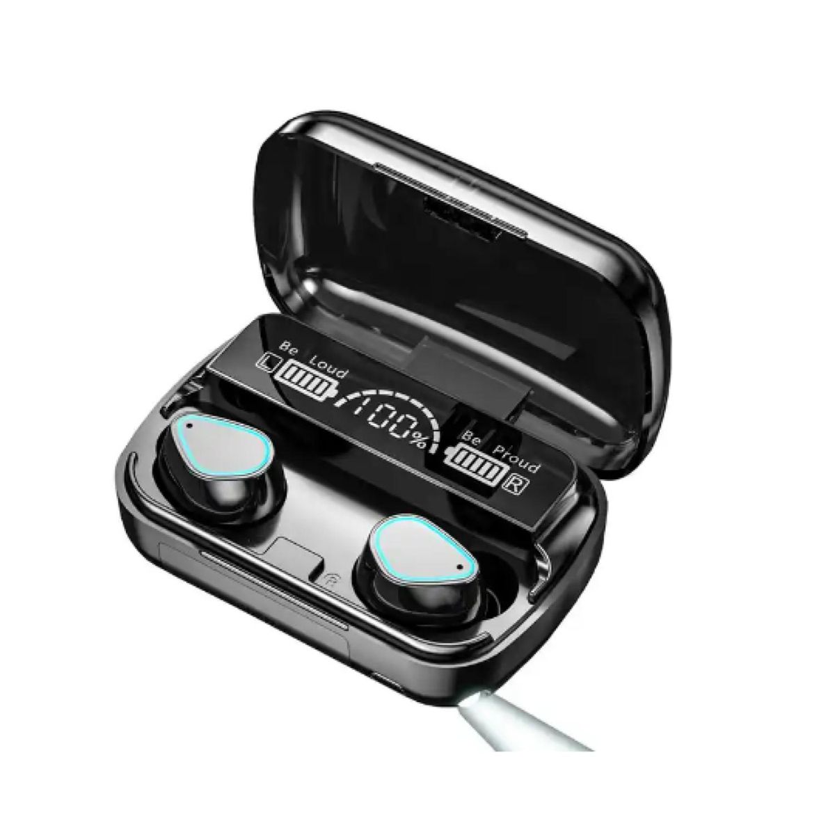 GENERICO - Audifonos Bluetooth Recargables TWS LED In Ear Manos Libres M10 Negro