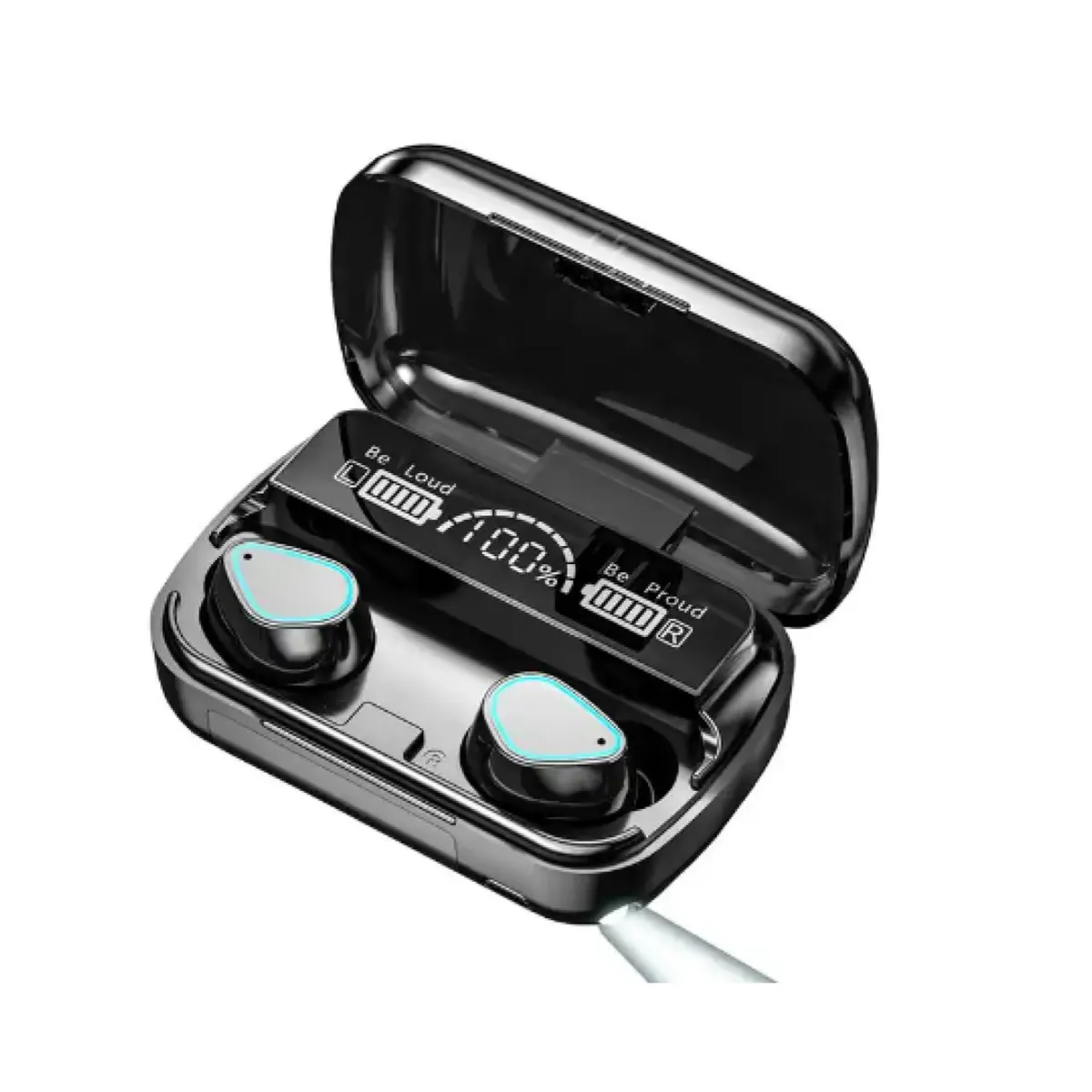 GENERICO - Audifonos Bluetooth Recargables TWS LED In Ear Manos Libres M10 Negro