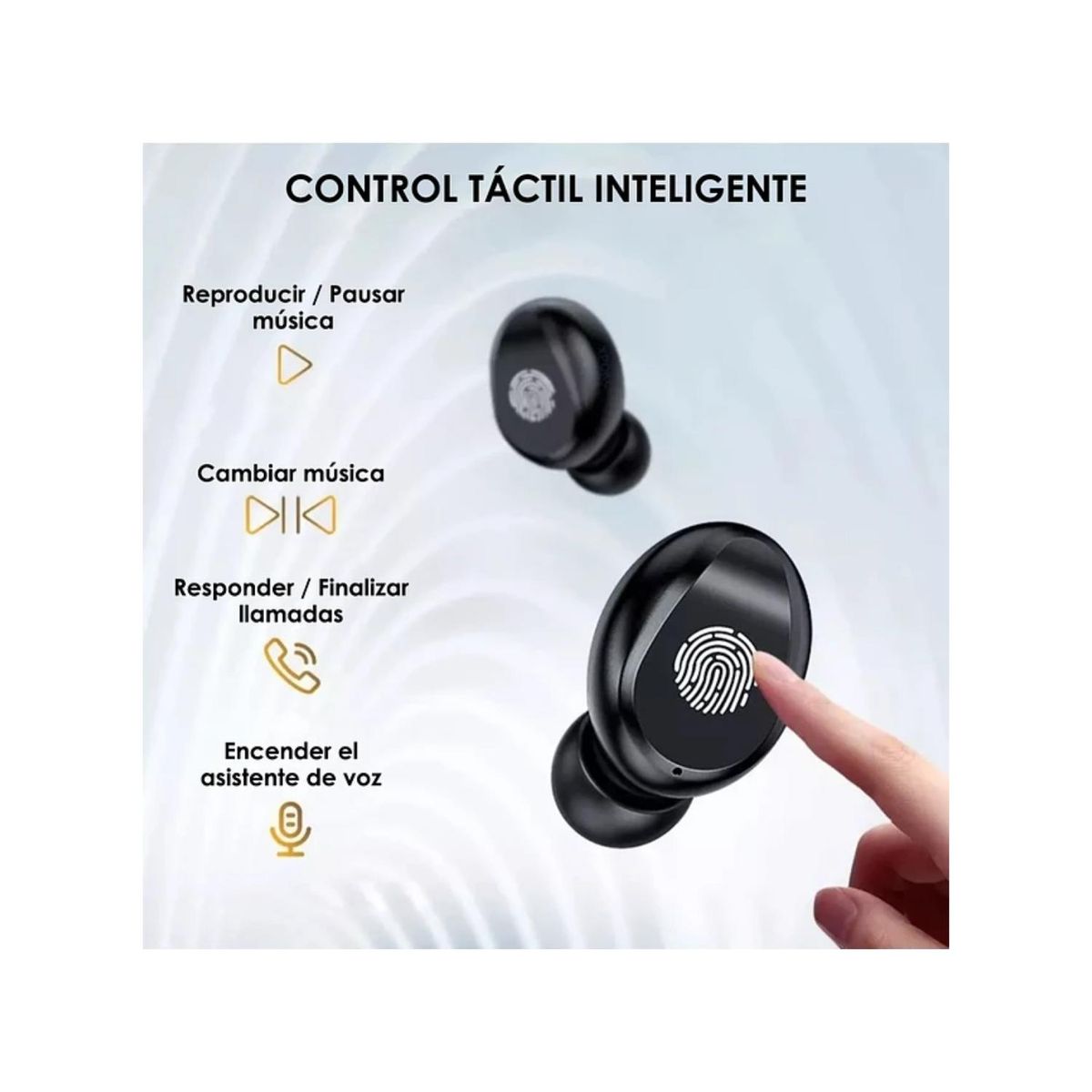 GENERICO - Audifonos Bluetooth Recargables TWS In Ear Manos Libres AKS-T20 Negro