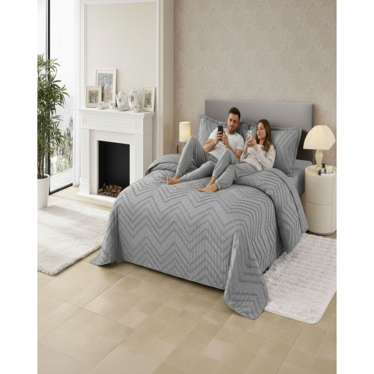 GENERICO - QUILT DE VERANO KING - SUPER KING COBERTOR DE LUJO C001