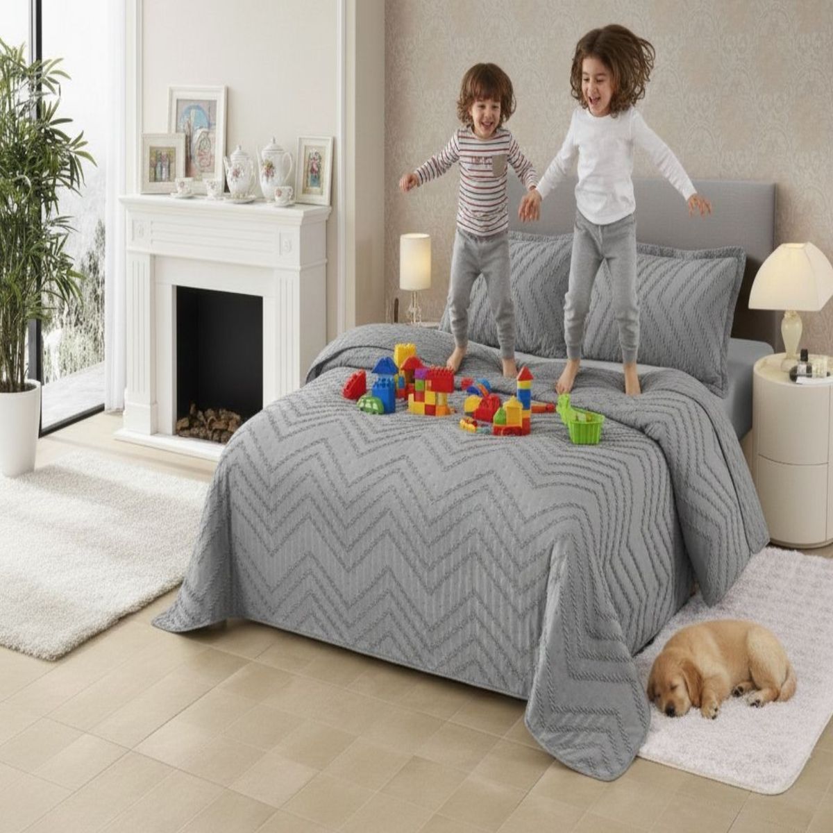 GENERICO - QUILT DE VERANO KING - SUPER KING COBERTOR DE LUJO C001