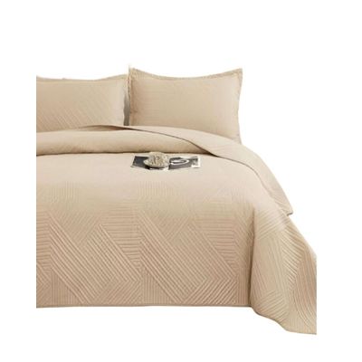 Imagen 2 del producto COBERTOR DE LUJO QUILT VERANO 2 PLAZAS BEIGE