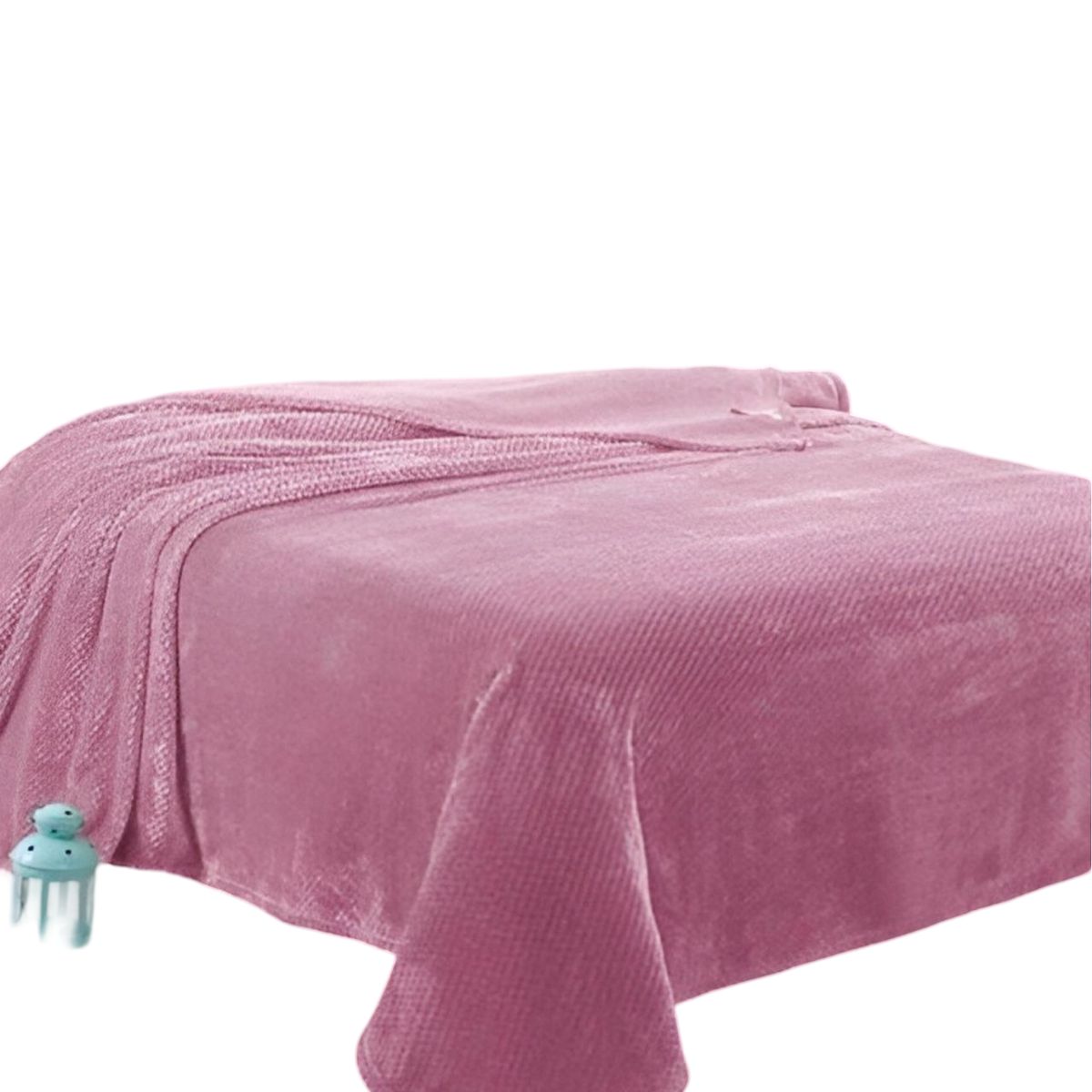 GENERICO - MANTAS ELEGANTES DE INVIERNO ROSADO  2 PLAZAS