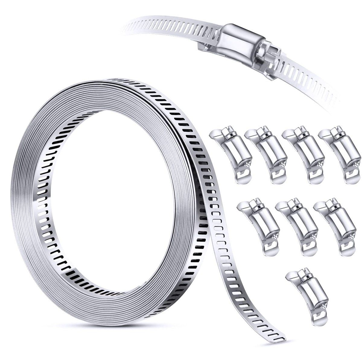 GENERICO - Abrazaderas De Manguera De 3m Con 8 Sujetadores