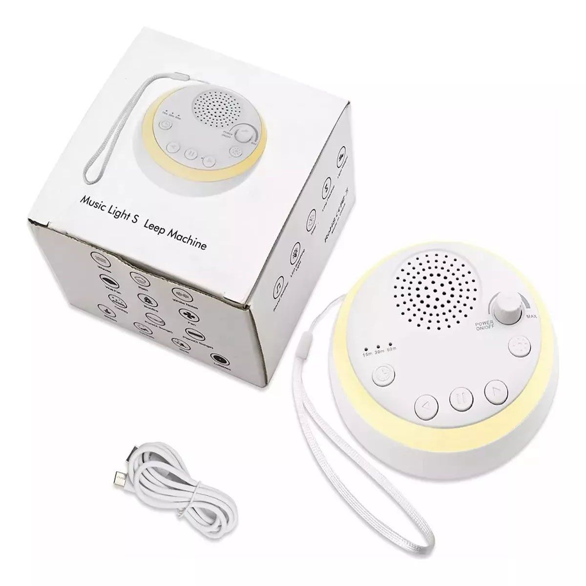 EDWINAYY - Máquina Ruido Blanco Con Luz De Noche - Mejora Sue?o De Bebe