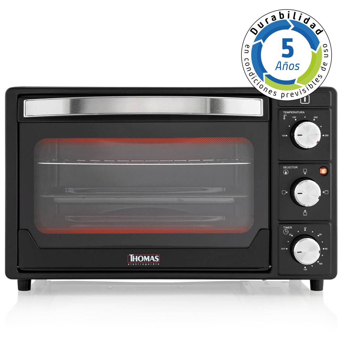 Horno Electrico 25L 1500W 250°C Negro Grill TH-25N01, marca THOMAS - Foto Principal